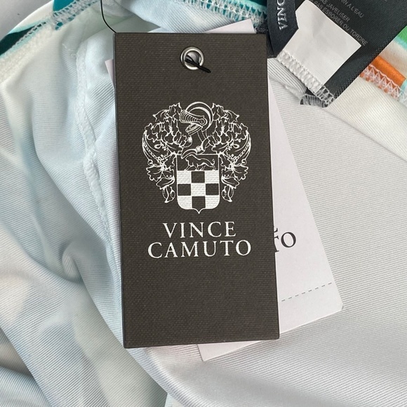 VINCE CAMUTO- Long Sleeve One-Piece Swimsuit Backless Multicolor Size 14 -NWT - Picture 7 of 9